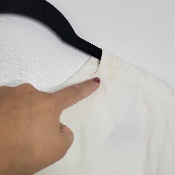 Bedford Fair Vintage Cream Long Sleeve Floral Midi Dress Women Sz 14 - Picture 4 of 12